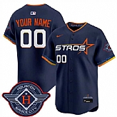 Men's Houston Astros Active Player Custom Navy 2025 City Connect Limited Stitched Baseball Jersey,baseball caps,new era cap wholesale,wholesale hats